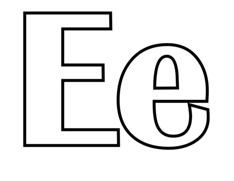 Classic Letter E Coloring Page